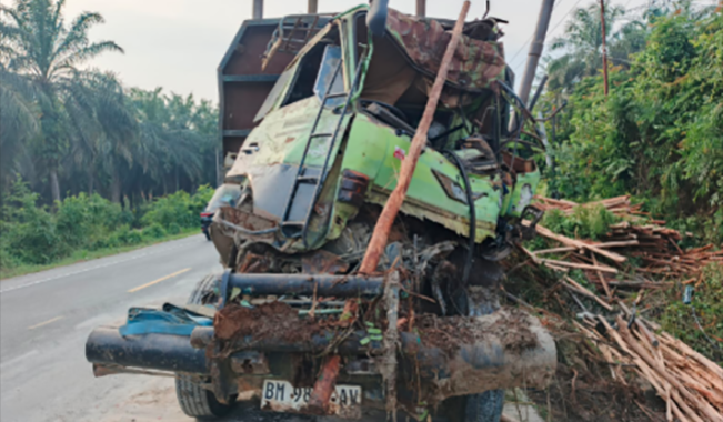 Kecelakaan Maut Libatkan 3 Kendaraan  Pelalawan Riau, Dua Masuk Jurang, Korban Tewas 5 Orang